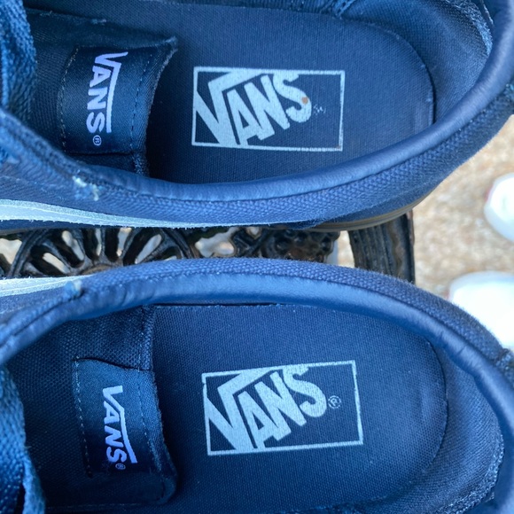 Navy Canvas Lowtop Vans - Picture 5 of 6